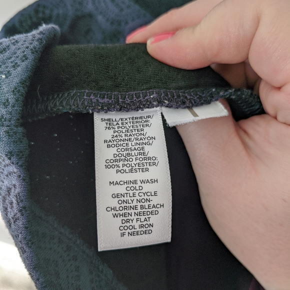 Loft Textured Navy A-line Dress - Picture 5 of 5